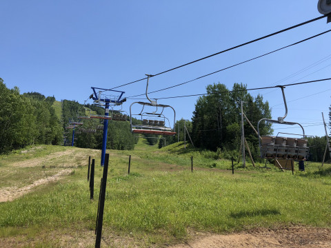 Chairlift during an actual load test